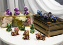 Ebros Fantasy Book Of Spells LED Display Stand W/ 12 Miniature Dragon Figurines