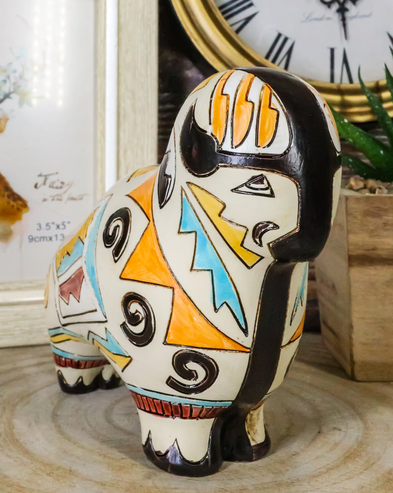 Tribal American Aztec Hopi Indian Style Buffalo Bison Totem Spirit Figurine