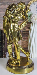 Unconditional Surrender Bronzed Navy Sailor Kissing Nurse Statue World War 2
