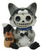 Ebros Furrybones Bandit The Raccoon Voodoo Stitched Skeleton Figurine 3"H