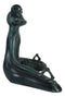 Ebros Verdi Aluminum Meditating Yoga Frog Garden Statue 11.5"H Inner Peace