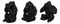 Ebros See Hear Speak No Evil Silverback Gorillas Figurine 3" Height Set of 3