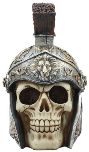 Praetorian Guard Roman Helmet Skull Statue 8.25"H Emperor Caesar Skull Figurine