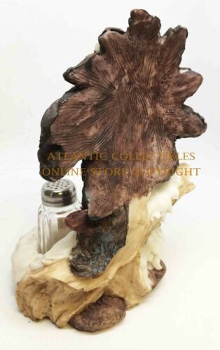 American Bald Eagle And Nest Salt And Pepper Shakers Holder Set Home Decor
