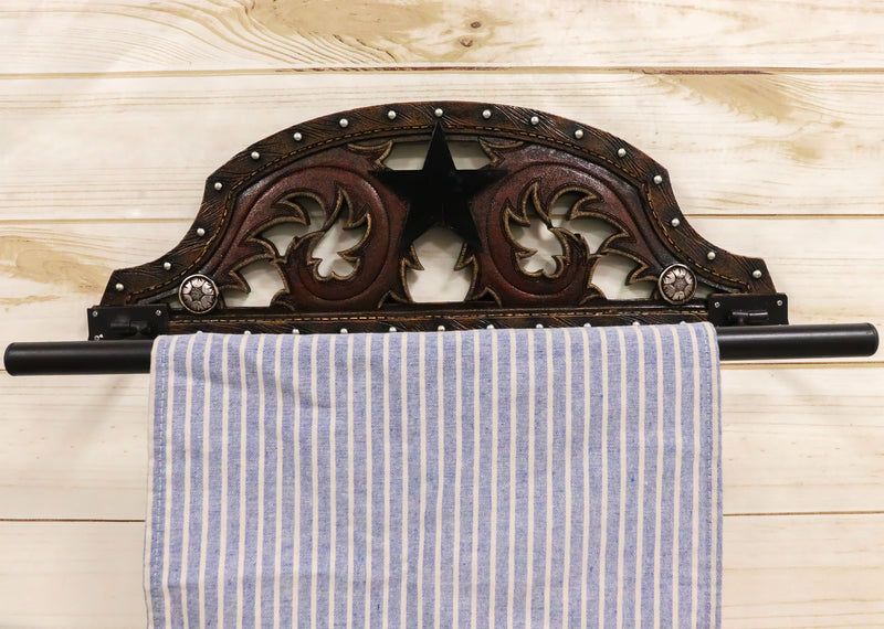 Cowboy Western Rustic Bootcut Scroll Lace Lone Star Wall Hand Towel Holder Roll