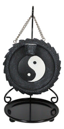 Medieval Ying Yang Dragons Aroma Waterfall Medal Backflow Incense Cone Burner