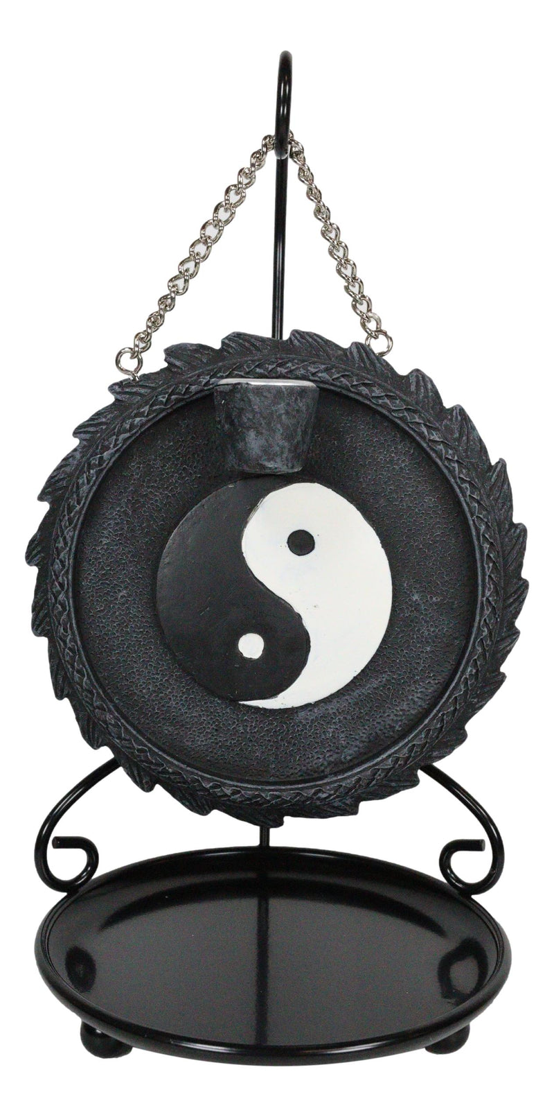 Medieval Ying Yang Dragons Aroma Waterfall Medal Backflow Incense Cone Burner