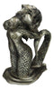Nautical Seductive Siren of The Seas Nude Mermaid Rising Out Of Waters Figurine