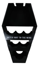 Gothic Vampire Black Coffin Casket Wine Glasses Bottles Rack Shelf Holder Stand
