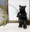 Western Rustic Black Bear Fishing Largemouth Bass Figurine Decorative Bears