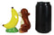 Rainforest Ape Monkey Loves Yellow Banana Salt And Pepper ShakerS Ceramic Set