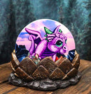 Fire Ice Water And Earth Elemental Dragon Hatchlings Egg Fantasy Coaster Set