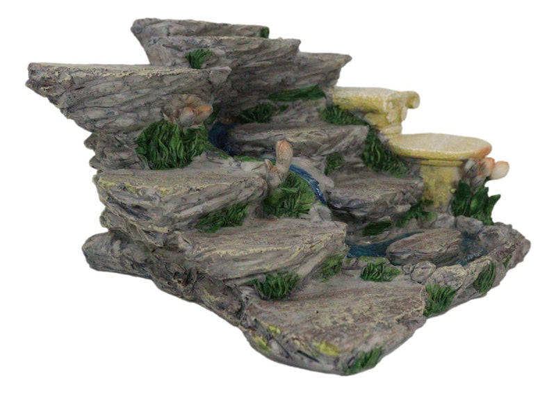 Nature Terraced Mountain Waterfall Stream Steps Display Figurine For Miniatures