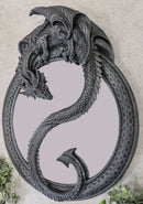 Ebros Feng Shui Yin Yang Harmony Celestial Dragon Wall Hanging Mirror Plaque Decor