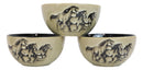 Ebros Rustic Western Running Horses Abstract Art 18oz Bowls Pack Of 4