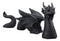 Swimming Castle Moat Dragon Lawn Garden Centerpiece Statue 3 Piece 21"L Total