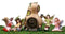 Fairy Garden Miniatures Starter Kit Halloween Gourd Cottage & 4 Fairy Figurines