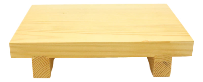 Japanese Korean Sashimi Sushi Kimbap Geta Bamboo Wood Serving Plate 10"L 2-Pack