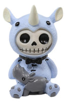 Furry Bones Safari African Rhino Skeleton Figurine 3"H Rhinoceros Furrybones