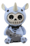 Furry Bones Safari African Rhino Skeleton Figurine 3"H Rhinoceros Furrybones