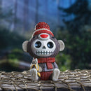 Ebros Furrybones Sock Munky Figurine in Stuffed Sock Monkey Costume 3 Inch Tall
