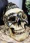 Ebros  Long Haired Mohawk Steampunk Cyborg Robot Skull Sniper Warrior Figurine Decor