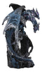 Ebros Gift 3 Headed Hydra Dragon Protecting Rune Crystal Decorative Figurine 9.75" Tall (Midnight Blue and Purple Drake)