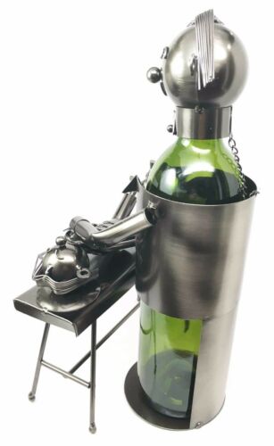 Ebros Chiropracter Treating Child Patient Steel Metal Wine Bottle Holder Storage