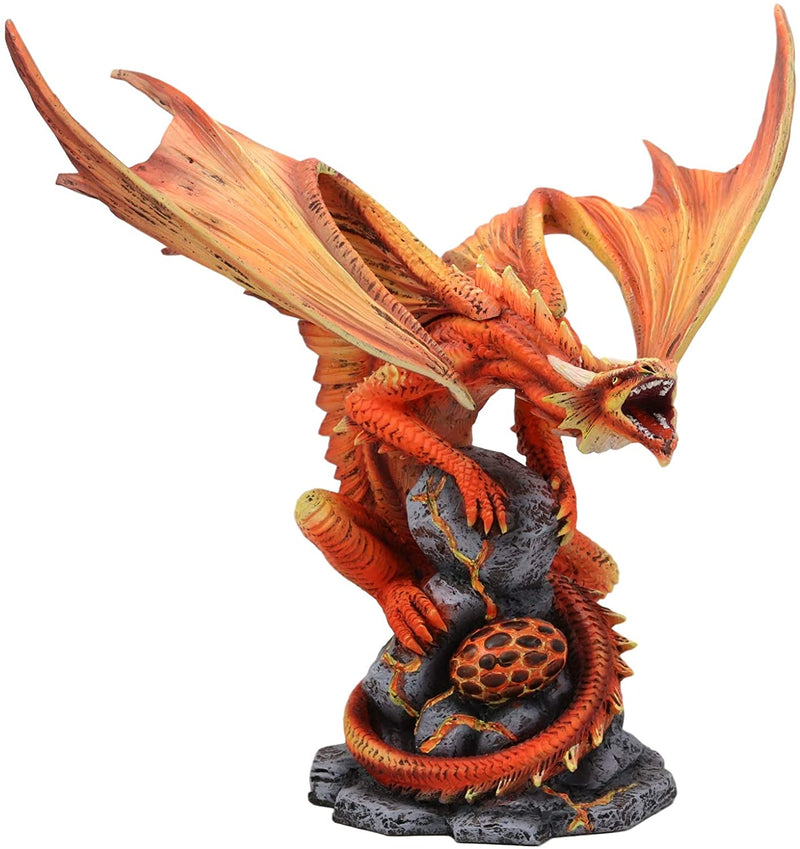 Ebros Phoenix Fire Element Dragon Baby Wyrmling and Mother Statue Anne Stokes