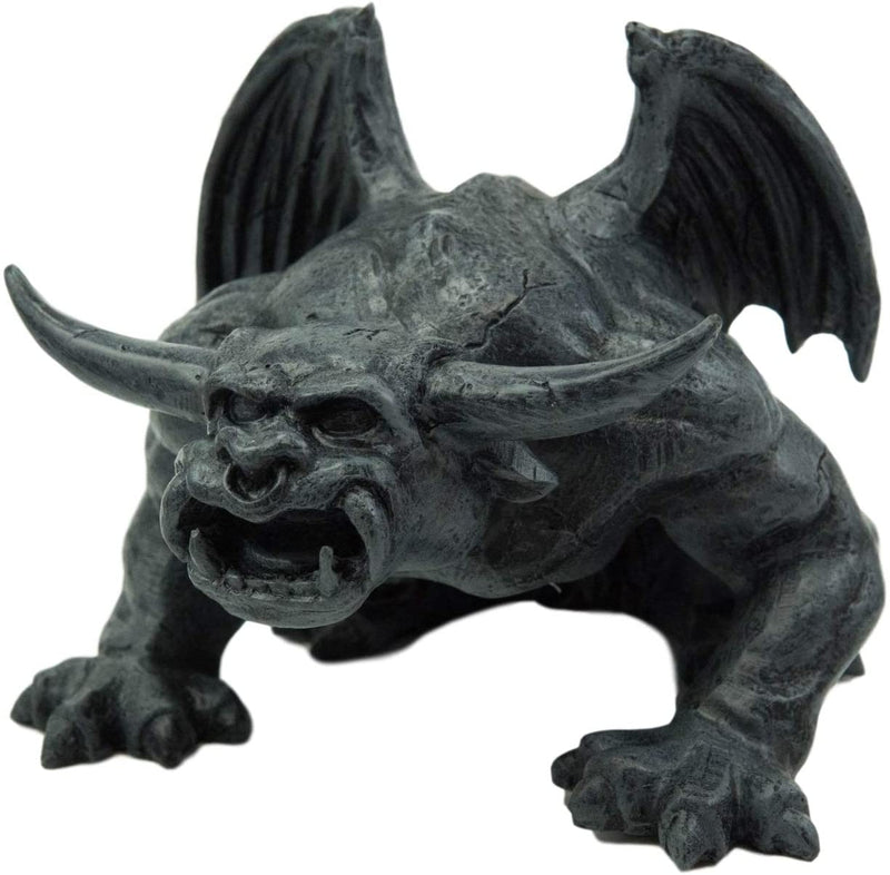 Ebros Gift Matador De Toros Winged Bull Horned Gargoyle Bellowing Statue 6" Tall