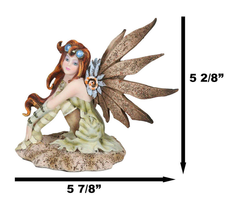 Amy Brown Thinking Of You Steampunk Aviator Pilot Fairy In Robot Wings Figurine
