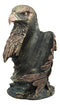 Ebros Large Patriotic Bald Eagle Wine Bottle Holder Figurine in Faux Bronze Finish 10" High