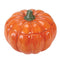 Ebros Orange Vegetable Pumpkin Soup Or Dessert Bowl With Lid Ceramic SET OF 4
