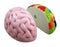 Ebros Right And Left Brains Magnetic Ceramic Salt Pepper Shakers Set 3.5"L