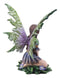 Ebros Amy Brown Whimsical "Viola" Violet Flower Garden Fairy Figurine Fae Statue