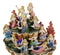 Ebros 10" Wide Colorful Nautical Ocean 2 Tier Golden Giant Clam Shell With Coral Reefs LED Glow Lights Display Stand With 12 Miniature Mermaids Figurine Set Fantasy Mermaid Mergirls Sirens of The Seas - Ebros Gift