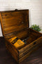 Large Western Six Shooter Pistol Guns Ammo Bullets Decorative Wooden Box 15"L