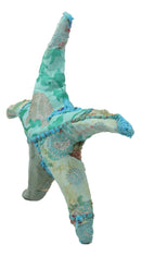 Starfish Sea Star Hand Crafted Paper Mache In Colorful Sari Fabric Figurine