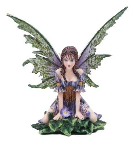 Ebros Amy Brown Whimsical "Viola" Violet Flower Garden Fairy Figurine Fae Statue
