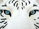 Rare Blue Eyed White Tiger Wall Bust Sculpture Blue Ice Predator Forest Figurine