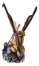 Butterfly Kisses Fall Maple Leaf Fairy With Golden Butterfly Statue 6"Long