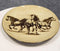 Ebros Western Rustic Running Horses Abstract Art Round Dinner Plate Set of 4