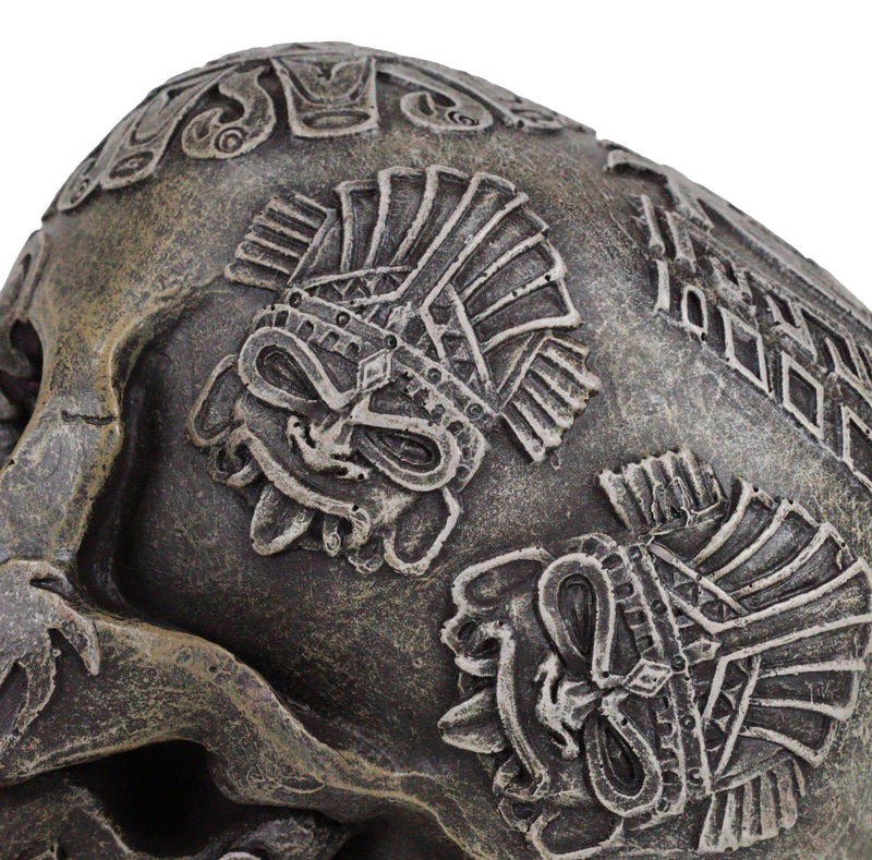 Mesoamerican Maya Aztec Skull Statue 5"Tall Tribal Tattoo Mexica Pantheon Gods