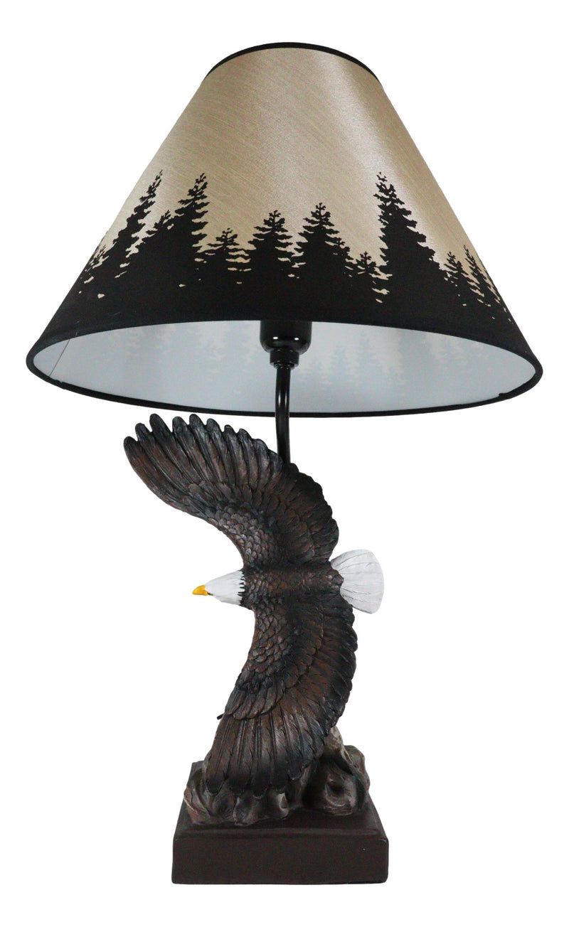 Wings Of Glory Soaring Bald Eagle Table Lamp 20" Tall Patriotic Lighting Accent