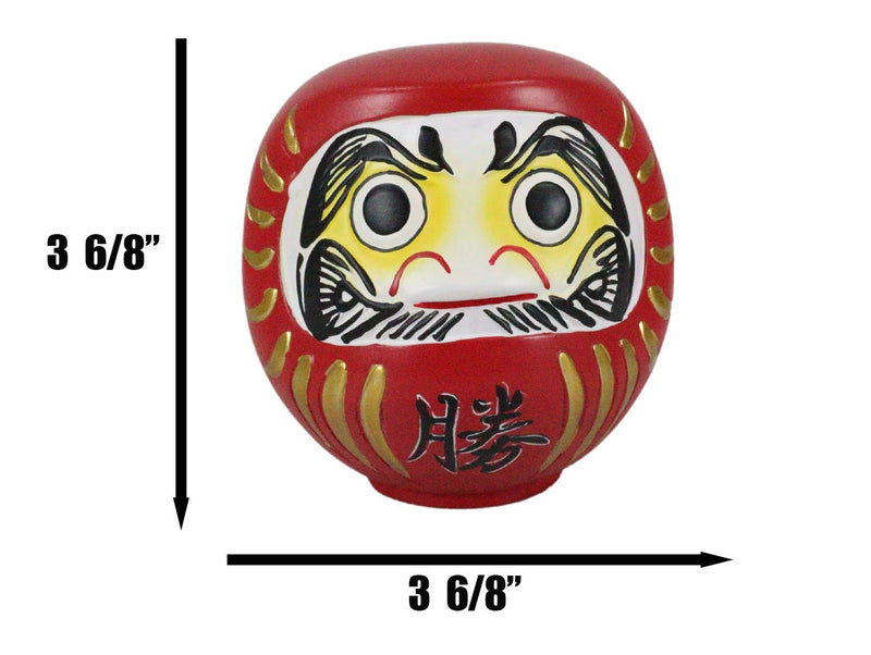 Japanese Traditional Zen Buddhism Daruma Dharma Doll Figurine Good Luck Talisman