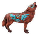Eagle Vision Native Tribal Howling Wolf Totem Spirit Figurine Collection 6.25"L