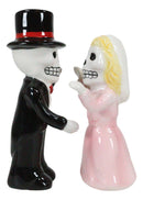 Ebros Dias De Los Muertos Wedding Waltz Dance Sugar Skulls Ceramic Salt Pepper Shakers