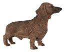 Adorable Lifelike Pet Pal Chocolate Dachshund Sausage Dog Miniature Figurine