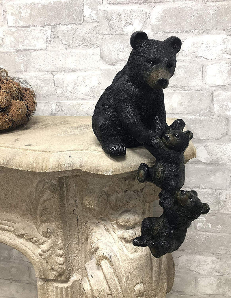 Playful Mama Bear & Cub Sculpture