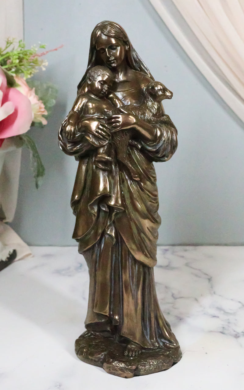 L'Innocence Madonna With Child Jesus And Lamb Figurine Mary Mother Of Grace